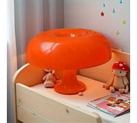 TEMU Linterna de Escritorio Dimmable de Champiñón, 3 de Iluminación, Estilo Retro Años 70, Lámpara de Mediados del , Diseño Donut Art Deco, Regulación , Ideal para Dormitorios y Bibliotecas