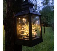 TEMU Linterna Decorativa de Viento y Planta Solar para Jardín Exterior, Patio, Villa, Luz de Paisaje Navideña