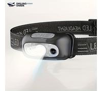 TEMU Linterna Frontal con Sensor de Movimiento Smiling Shark - Encendido/Apagado Automático, , Recargable por USB, Luz LED y para Uso en Adultos