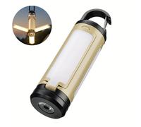 TEMU Linterna LED Plegable Recargable, Portátil con Carga USB, Diseño de 360° y Pantalla de Batería, 6 , Luz Colgante para Tienda de Campaña, Senderismo, Viajes y Emergencias