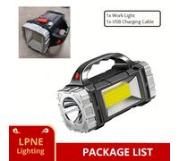 TEMU Linterna LED Ultrabrillante de 100 - Recargable con Energía Solar/USB, Multimodo (7 Niveles de ), Portátil con Luz Lateral para Acampar, Pescar, Senderismo y Caminar por , Linterna Recargable