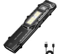 TEMU Linterna Recargable 1500LUMEN EDC Táctica, Linterna LED Pequeña con y Pantalla Digital, Acero Inoxidable de 8 para Hogar, Camping y Emergencias