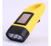 TEMU Linterna Recargable LED de Emergencia con Manivela Solar/Manual, Portátil para Mochila con para Camping, Senderismo, Apagones, Equipo de al (No Necesario)