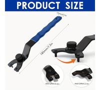 TEMU Llave de Pasador Ajustable de Acero Duradero SHDY para Construcción - Ideal para Cubos y Rodamientos de Amoladora , Operación Manual, SHDY