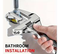 TEMU Llave de Tubo Multifunción Ergonómica - Ajustable, para Tubos y Tornillos con Mango y Mordaza Ancha