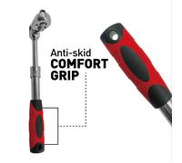 TEMU Llave de vaso telescópica de dirección de con cabezal de rápido y cabezal pequeño de con 72 dientes para un uso sin