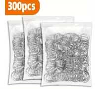 TEMU Llavero de Acero Inoxidable Anillo 100/200/300 piezas | Desmontable, Anillo de Llave a