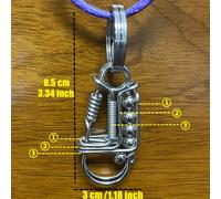 TEMU Llavero de acero inoxidable para hombres, con grabado mate de cuentas, estilo mecánico, pequeña decoración, elección ideal para regalos