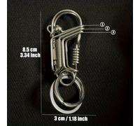 TEMU Llavero de Cuentas Mate con Diseño Artesanal de Acero Inoxidable, un Llavero Colgante y Hebilla para la Cintura, para Hombres que Aprecian los Adornos de Estilo Mecánico Americano