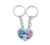 TEMU Llavero de Disney Stitch y de dibujos animados, juego de 2 piezas, decoración creativa y de , adecuado para uso diario, económico y asequible