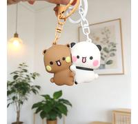 TEMU Llavero de San Valentín para hombre, llavero magnético de pareja de , adorable dije de pareja abrazada magnética Bubu & Dudu, regalo decorativo para múltiples