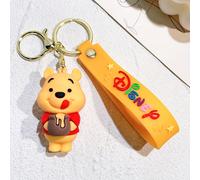 TEMU Llavero de Silicona de Winnie the - Diseño Elegante de Aleación de y Silicona con Tigro, Cerdito, y Tigger, para Mochilas, Decoración de Coche y Regalos, Accesorios de Llavero Kawaii
