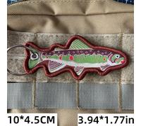 TEMU Llavero de Trucha, Llavero de , Divertidas Adiciones de Etiquetas Tejidas, Soporte para Llaves con Tema de Peces, Adorno de Pesca de Peces para Mochila, Regalos Elegantes para Hombres y Mujeres