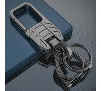 TEMU Llavero Universal de Aleación de para Coche, Llavero de Coche, con Anillo de D Anti-Pérdida, Llavero Simple de con Colgante Giratorio de para Hombres y Mujeres, Entrega con Mini Destornillador