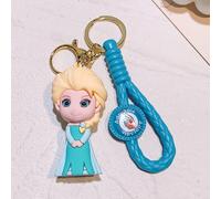 TEMU Llaveros de Silicona con Temática de Frozen, Estilo Elegante, con Figuras de Dibujos Animados de Elsa, Anna, Kristoff y Olaf, para Colección de Anillos de Llaves