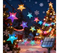 TEMU Loyyz 100/50/20 Luces LED Solares de Estrella para Exteriores - IPX4 con 8 , Luz y Colores RGB Parpadeantes (Verde/Rosa/Azul//) Ideales para Árboles Navideños, Jardines, o Fiestas