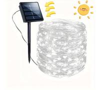 TEMU Luces de cuerda de cobre con energía solar para exteriores, guirnaldas de luces de y luces decorativas para jardín, ideales para , fiestas, , patios, árboles y decoraciones festivas