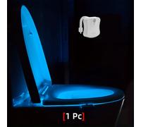 TEMU Luces de Inodoro con Sensor de Movimiento Setonr, 1 pieza, 16 Colores para el Interior del Inodoro, Luz Nocturna LED para Baño, Regalo de Navidad