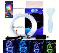 TEMU Luces de Neón (Consola Central + Tablero) Organizadora para Reposabrazos, ¡Control por APP y Tira LED RGB!