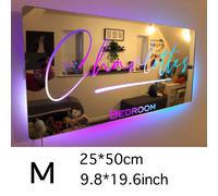 TEMU Luces de neón LED personalizables con control remoto, lámpara de espejo USB, regalo para Navidad y