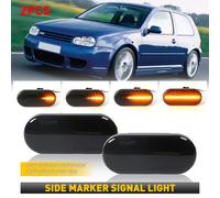 TEMU Luces de Señalización Lateral Dinámicas LED LupuAuto 2pcs, Carcasa Negra , Luces Amarillas para Ford for Galaxy, VW Bora, VW Golf3, VW Passat 3BG