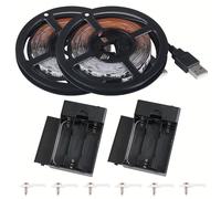 TEMU Luces de tira negras USB de 10FT/20FT, 5V, flexible, 385-400Nm, para fiestas luminosas, pintura corporal, fiestas de , Halloween, Navidad, Día de San Valentín, 60Leds/M