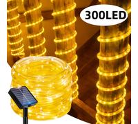 TEMU Luces de Tubo LED Inteligentes Solares 1pc 50/100/200/300 LED, 12 Parpadeantes con Sensor Automático para Navidad, Fiestas, Porche, Jardín, , Valla y Piscina