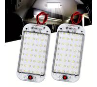 TEMU Luces Interiores LED MERTTURM de 2 piezas para Camiones y Autocaravanas - 12V, 10W con Encendido/Apagado, 48 LEDs - Ideales para Remolques de Campaña, Barcos y Más Iluminación Interior