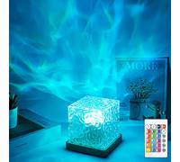 TEMU Luces Nocturnas USB de Ondas Acuáticas con 16 Colores - Control Táctil y Remoto, Rotación Automática, Llama, Proyección Cielo Estrellado - Regalo Romántico para Navidad y Decoraciones de Fiesta