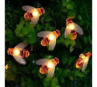 TEMU Luces Solares de Cadena 6.5m 30 LED Abeja Bonita para Exterior, Boda, Hogar, Jardín, Patio, , Árbol de Navidad, Decoración de con Abejas