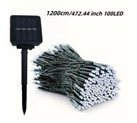 TEMU Luces solares de cuerda para exteriores, 8 , luces decorativas callejeras 5M20LED/7M50LED/12M100LED, ideales para , , fiestas, jardines, Navidad y Halloween, aptas para 11 días festivos