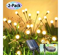TEMU Luces Solares de Jardín FIBRAVE - 6 LED, Oscilantes al Viento, Decoración Exterior para Todo , Impermeables, Opciones de /Multicolor, Decoración Navideña