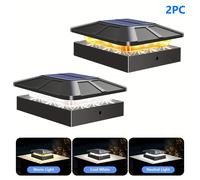TEMU Luces Solares para Postes, Paquete de 2 Luces Solares para Exteriores en Postes de o , Luz /Fría para Jardín/Patio/Porche