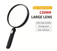 TEMU Lupa portátil 10X 20X con gran superficie de espejo, mango de goma de silicona , lente óptica de acrílico duradera, ideal para lectura y inspección para mayores, lupa para leer