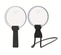 TEMU Lupe con iluminación, diseñada para trabajos de . Diseño colgante al cuello ideal para lectura, costura y bordado. Funciona en portátil o de , ofreciendo versatilidad en múltiples