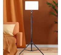 TEMU Luz de Anillo Cuadrada de 10" con Soporte para Teléfono de 63", 3 de Color, Ajustable para Transmisiones , Selfies, Maquillaje y Grabación de Videos