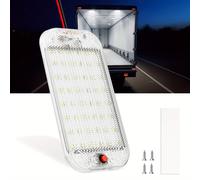 TEMU Luz de techo LED blanca de 48 LED y 800 , 12V, para RV | Lámpara de techo por , adecuada para coches, furgonetas, RVs, barcos, de ABS, funciona con cableado eléctrico/fijo, sin batería
