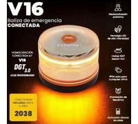 TEMU Luz Emergencia Coche Homologado DGT, con SIM y Pagados 2038, v16 Homologada dgt con Geolocalizador, Obligatoria 2026, Luz v16 con Geolocalización 3.0, Aprobada por DGT, 6LR61