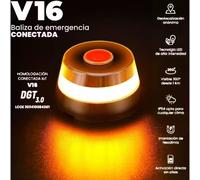 TEMU Luz Emergencia Coche Homologado DGT, con SIM y Pagados 2038, v16 Homologada dgt con Geolocalizador, Obligatoria 2026, Luz v16 con Geolocalización 3.0, Aprobada por DGT Pila 6LR61 Incluido.