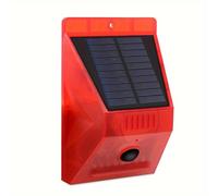 TEMU Luz Estroboscópica Solar con Sensor de Movimiento, Alarma Exterior de 129dB, de Seguridad para tu Hogar, Villa, Granja, Patio