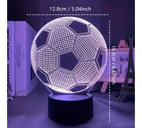TEMU Luz Nocturna Acrílica 3D de Fútbol, Operación con Control Remoto, Decoración para Dormitorio, y Sala de Deportes Electrónicos, Ideal para Regalos de Fiestas y