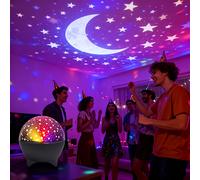 TEMU Luz Nocturna de Proyección Automática Rotatoria de Estrella y Luna, , y , Adecuada para Proyección en Dormitorio y , Luz , Lámpara de Cielo Estrellado, Efectos de Iluminación Coloridos