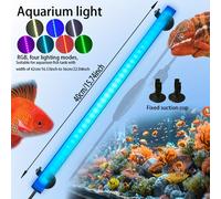 TEMU Luz RGB para Acuario | Alimentación USB, No, Multifuncional, Colores Separados, Pantalla , Adecuada para Acuarios Pequeños y Medianos, Sin Batería
