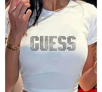 TEMU Lz250926X315 Camisetas 2D con cuello , perfectas para uso diario, salidas informales, al , comodidad y ropa de playa. Códigos de talla estándar B6, camisetas con gráficos, camisetas con estilo