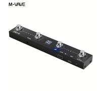 TEMU M-VAVE Controlador Midi Inalámbrico, Pedal Portátil con 4 Interruptores de Pie. Programación de Función Completa, Compatible con Conexión Inalámbrica y USB, Control por APP