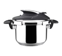 TEMU Magefesa Nova - Olla Rápida 4L, Acero Inoxidable 18/10, Sensor de Presión, Cierre Fácil y , Cocina Sana, Inducción, Energético