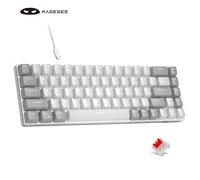 TEMU MageGee Teclado Mecánico Portátil 60% para Gaming, MK-BOX Retroiluminado LED Compacto de 68 Teclas, Mini Teclado Cableado para Oficina, Windows, Laptop, PC y Mac