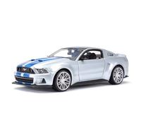 TEMU Maisto 1:24 2014 para Ford Mustang Coche Deportivo Vehículos Estáticos Coleccionable de Juguetes Automóviles. Plateado, Verde