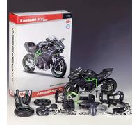 TEMU Maisto simulación 1:12 de motocicleta Kawasaki H2R en aleación para DIY, accesorios de coche de juguete para niños, regalo festivo para