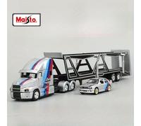 TEMU Maisto y 1988 BMW M3 Camión Remolque , Camión Remolque de Die-Cast, Transportador de Ingeniería, Regalo para Coleccionistas